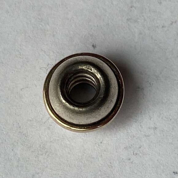 PANDORA Saturn 925 ALE Sterling Silver Charm With 14k Gold Ring 790178 - Retired - Picture 5 of 6